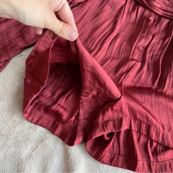 Steve Madden Burgundy Button-Up romper - Picture 3 of 9